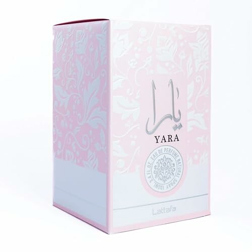 Lattafa Yara perfume box with floral design