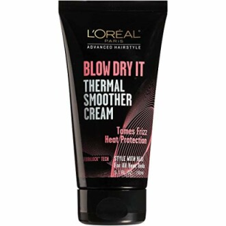 L'Oreal Paris Blow Dry It Thermal Smoother Cream bottle.