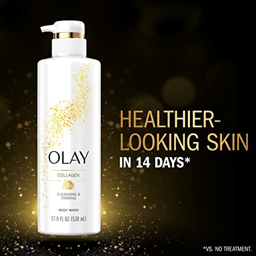 Olay Collagen Body Wash with text 'Healthier-Looking Skin in 14 Days.'