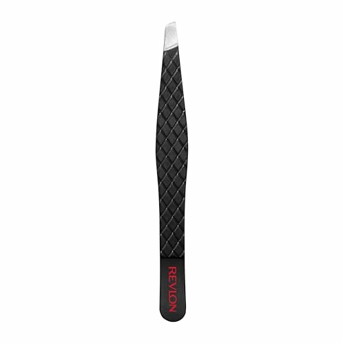 Black Revlon tweezers with a textured grip